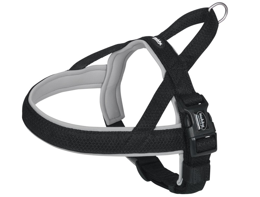 Nobby Preno Mesh Norwegian Harness, 75 - 98 cm+62 cm/40 - 45 mm, Gray, Grey, 75 - 98 cm+62 cm/40 - 45 mm (Pack of 1)