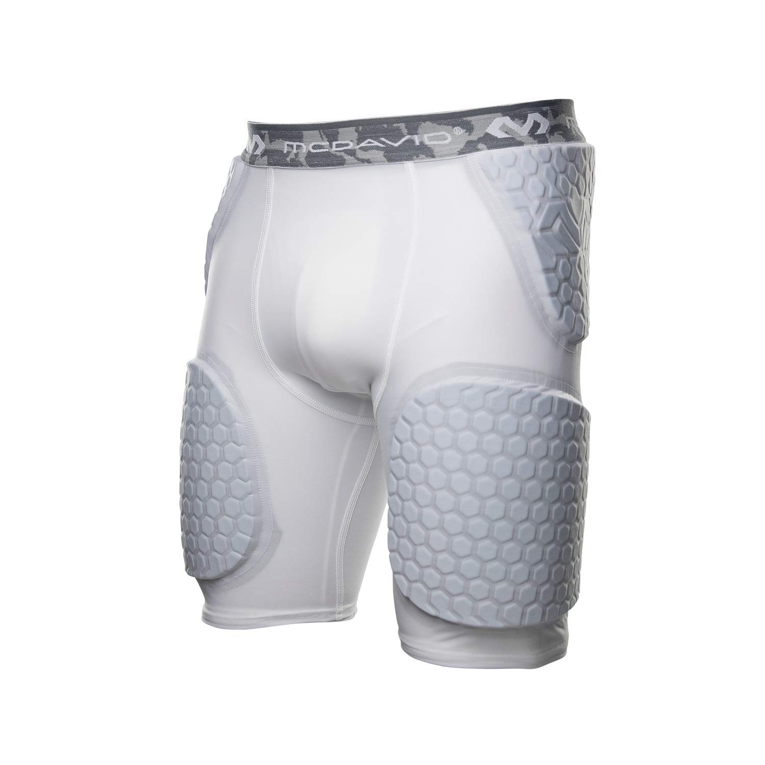 McDavid 7991 HexPad Wrap Around Basketball Short White - Large