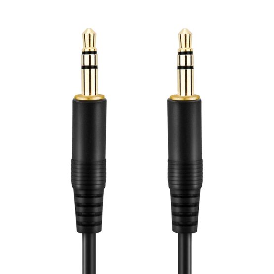 adaptare 10030 Audiokabel 3,5mm Klinkenstecker auf 3,5mm Klinkenstecker, vergoldete Kontakte, ultraslim, 3,0m, schwarz - Image 3