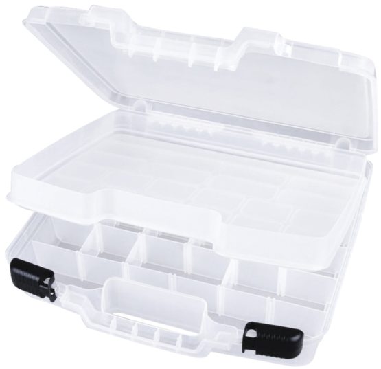 ArtBin Quick View Divided Deep Base with Lift Carrying Case, Translucent Clear