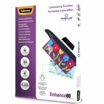 Fellowes A4 Laminating Pouches, Gloss, 160 Micron (2 x 80 Micron) with Image Last Directional Quality Mark - Pack of 100