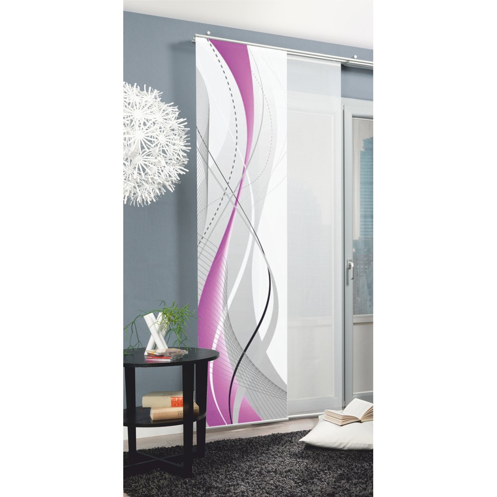 HOME FASHION 87152-763 berry (H: 96,5" W: 23,6"), Fabric, W 23.6" x L 96.5" (1 Panels)