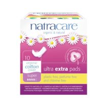 (6 Pack) Natracare Ultra Extra Super with Wings, Organic Cotton Cover, Multicoloured, 10 Count (Pack of 6)