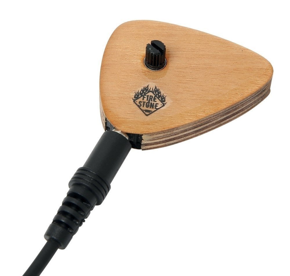 GEWA Fire & Stone Piezo Tonabnehmer mit Volumenregler, zum Aufkleben, Brown