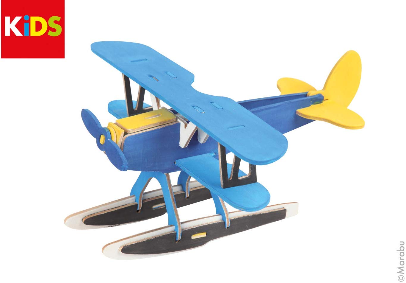 Marabu KiDS 3D 31700000002 Wooden Puzzle Seaplane with 28 Puzzle Pieces Made from FSC-Certified Wood, Approx. 21 x 9 cm - Image 3