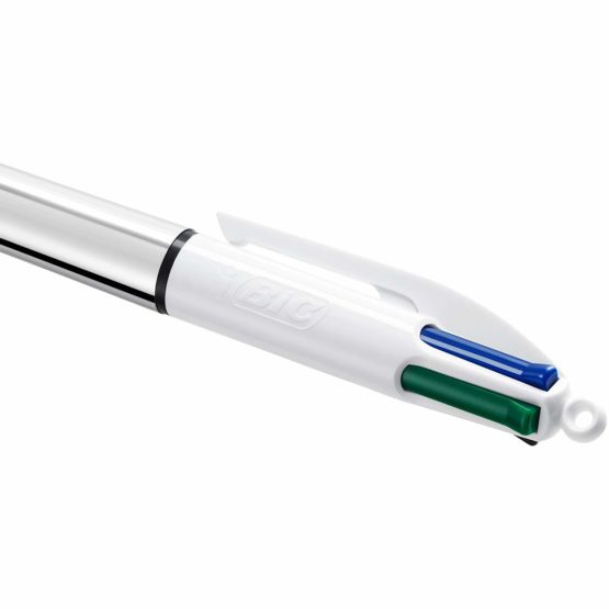 BIC 4 Colours Shine Ballpoint Pens Medium Point (1.0 mm) - Assorted Metallic Barrels, Box of 12 - Image 4