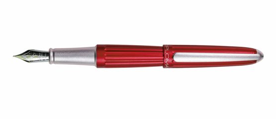 DIPLOMAT - Aero Factory - Fountain Pen in Gold 14 Carats - Fine - Burned Red - Resistant and Elegant - High End - 5 Years Warranty