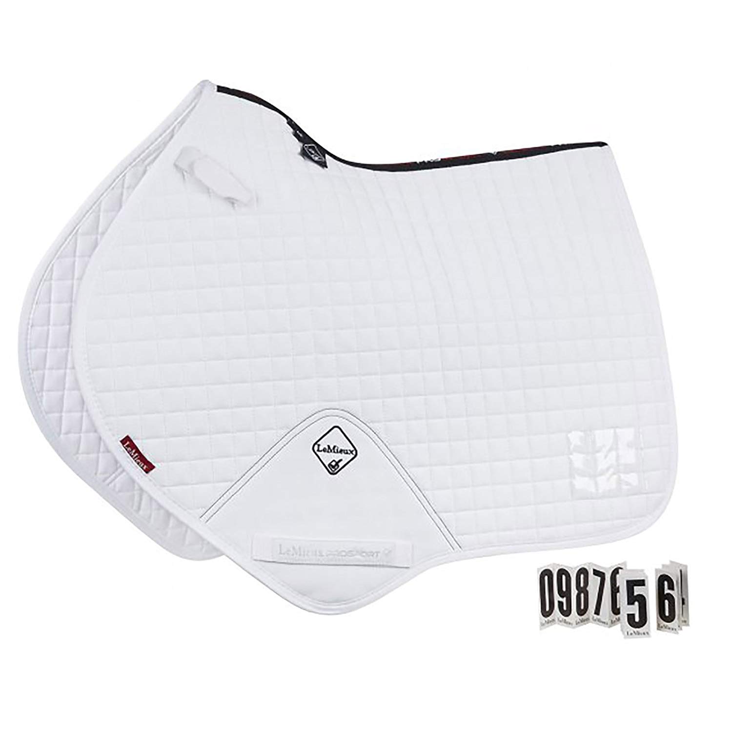 LeMieux ProSport Cotton Close Contact Competition Square Close Contact Saddlepad - White, Large