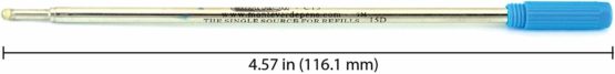 Monteverde Medium Ballpoint Soft Roll Refill for Cross Pens - Blue (Pack of 2) - Image 2
