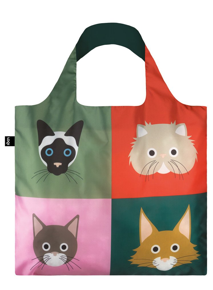 LOQI STEPHEN CHEETHAM Shopping Bag Travel bag, 50 cm, Cats, Multicolour