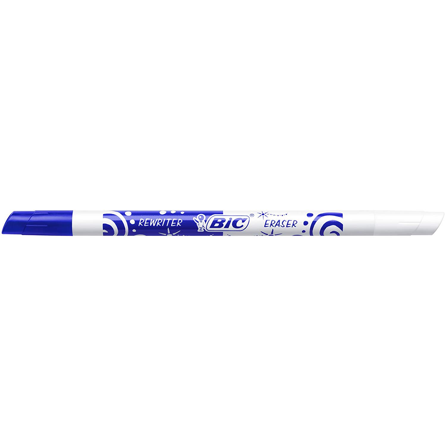 BIC Ink Eater Permanent Eraser Pens - Pack of 8 + 4 (11 Total) Distinctive Blue And White Design - Mini Eraser - Blue Colour - Image 2