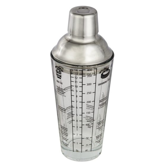 Xavax Glass Cocktail Party Shaker, 400 ml - Silver