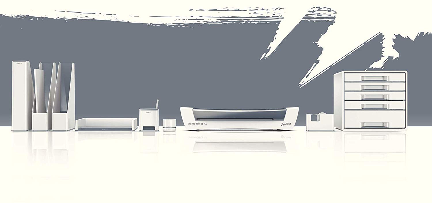 Leitz Tape Dispenser, Heavy Base with Tape, Wow Range, Pearl White/Grey, Abroller - Image 2