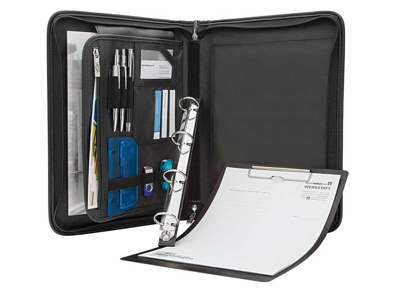 Wedo 58 5001 Elegance Conference Folder A4 in Black, Konferenzmappe A4 - Image 3