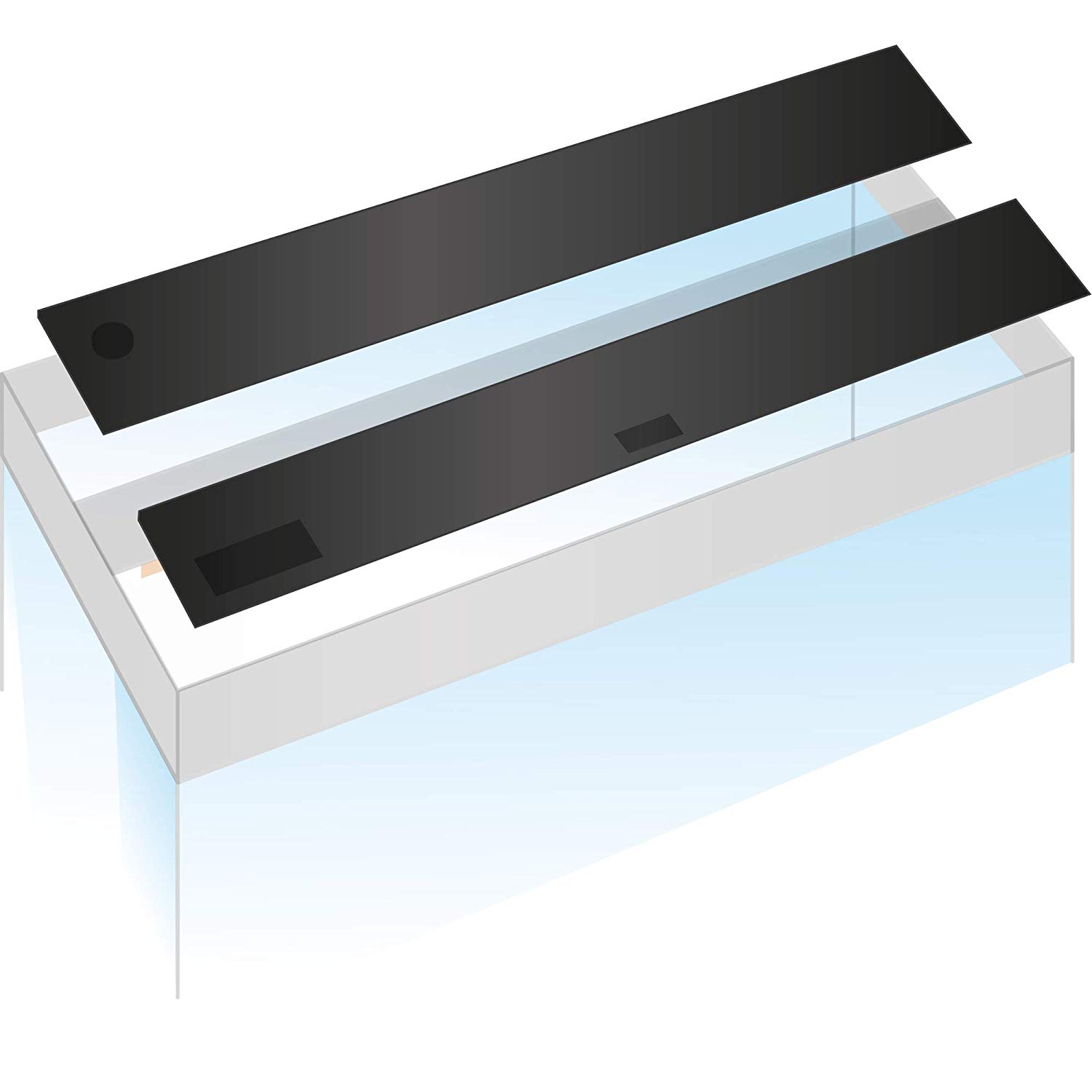 Juwel RIO 300 Aquarium Lid, Set of 2 Tubes, black, 120 x 50 - Image 2