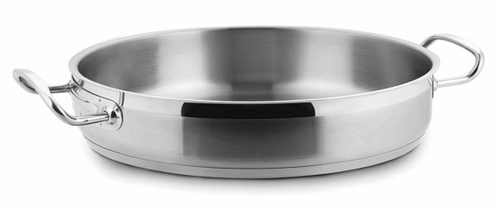 LACOR Round Dish Eco-Chef 24X6 Wo/Lid, Stainless Steel, Silver, 24 x 6 cm