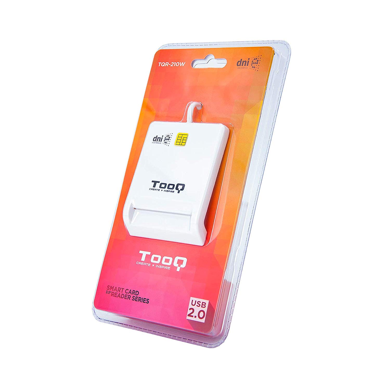 TOOQ TQR-210W USB 2.0 External Electronic ID and Smart Card Reader 480Mbps White - Image 4