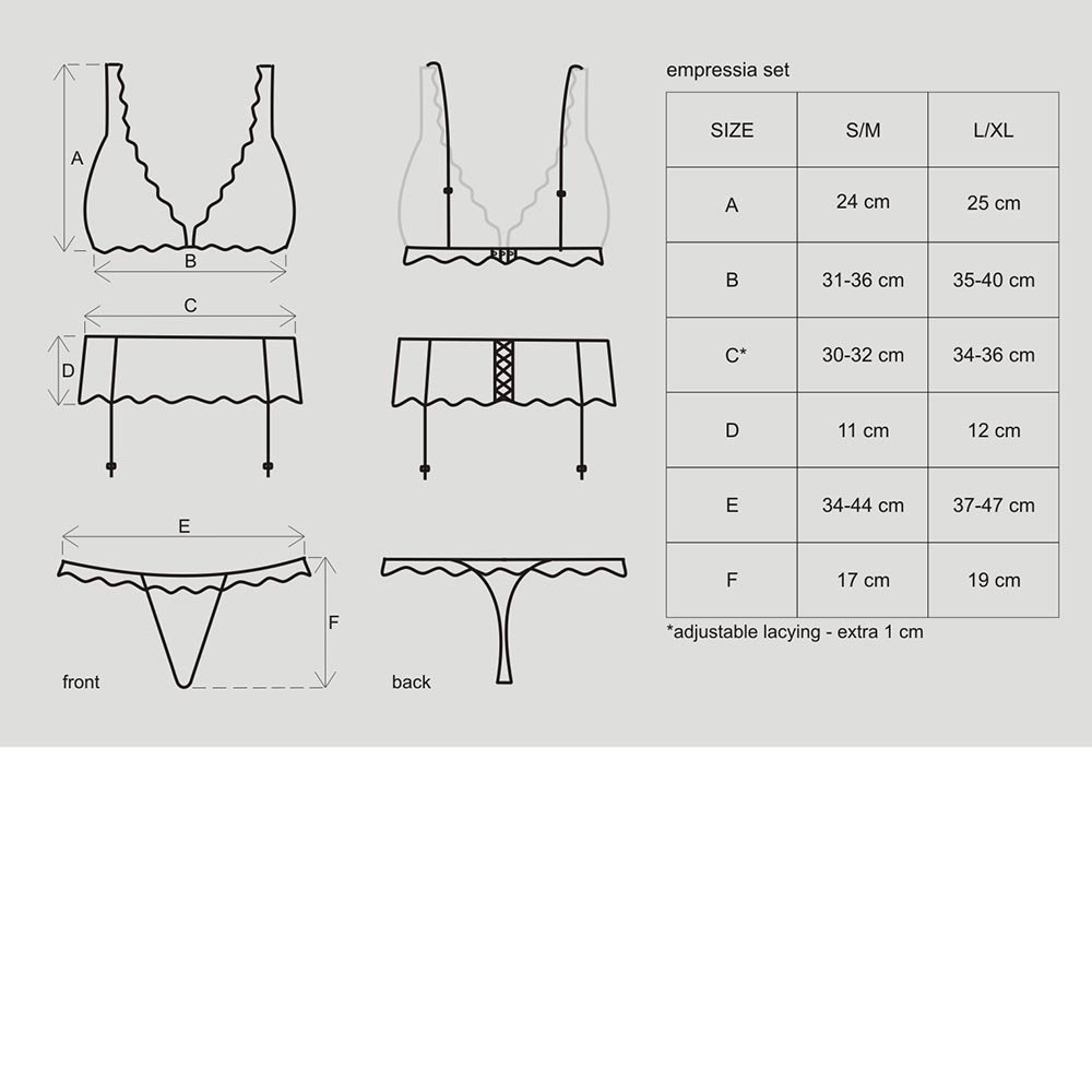 Emperita 3-Piece Garter Set - Black, S/M (36/38) - Image 4