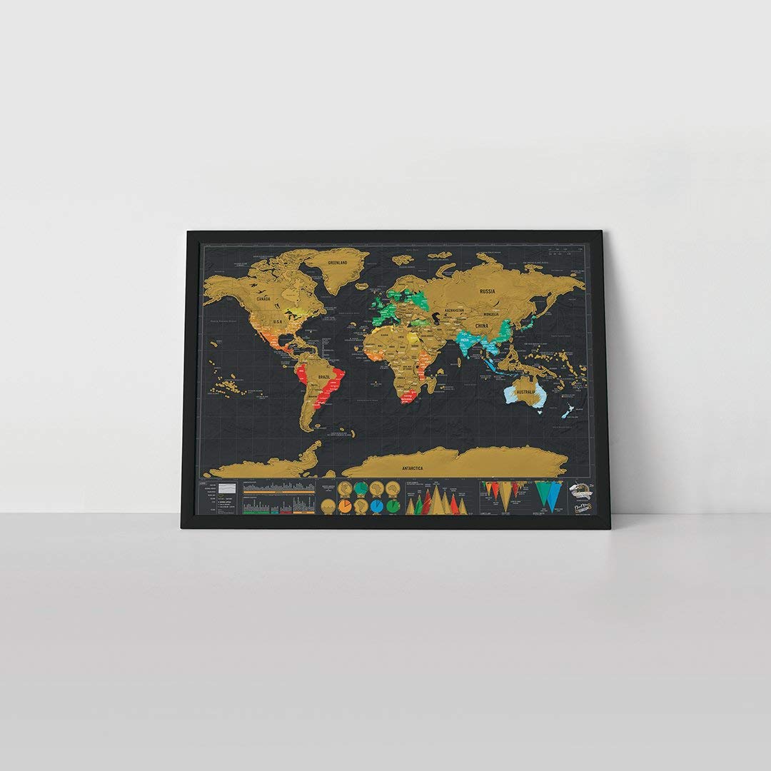 Luckies of London Travel Deluxe Edition Scratch Map World Map