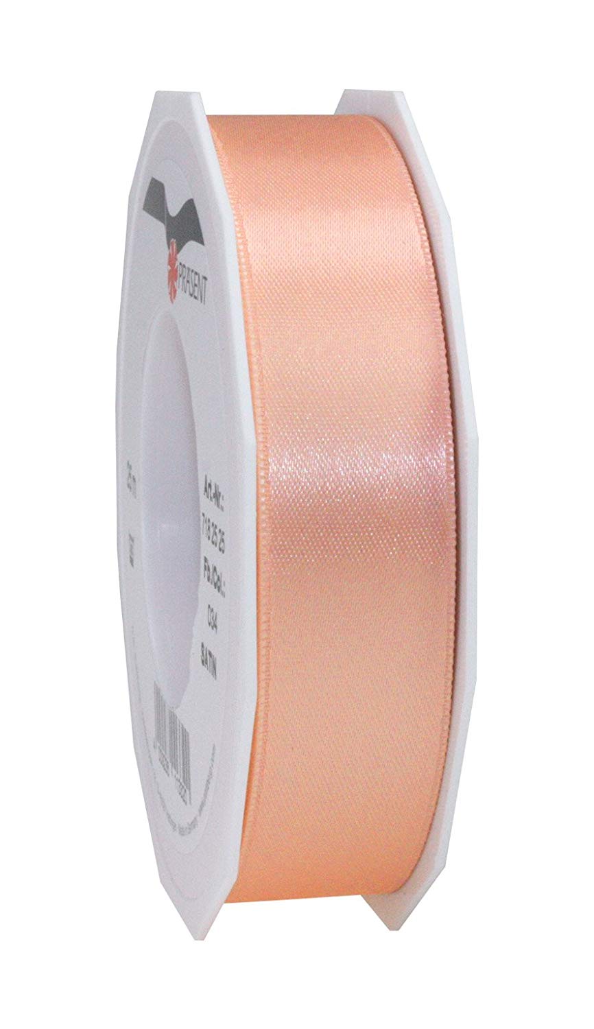 C.E. Pattberg SATIN apricot gift ribbon, 27 yards for Wrapping Gifts 1 inch width, Ribbon for Decorating & Crafting