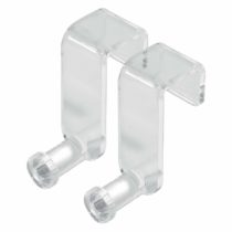 sigel MU162 Flipchart Hooks, transparent, acrylic, 2 pcs.