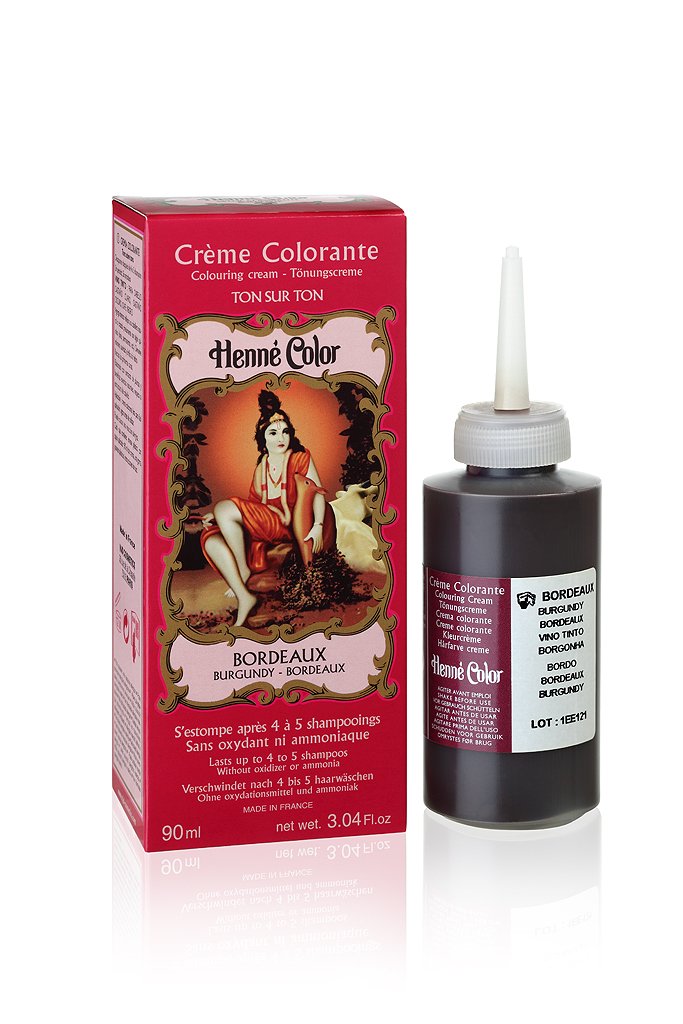 Henne Color Burgundy Henna Hair Colouring Cream 90 ml, bordeaux, 90 ml (Pack of 1)