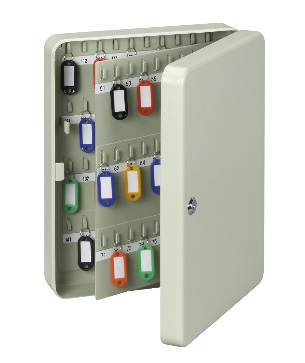 MAUL Wall Mounted Key Cabinet, 140 Keys, 37x28,5x8cm, Grey, 37 x 28.5 x 8 cm