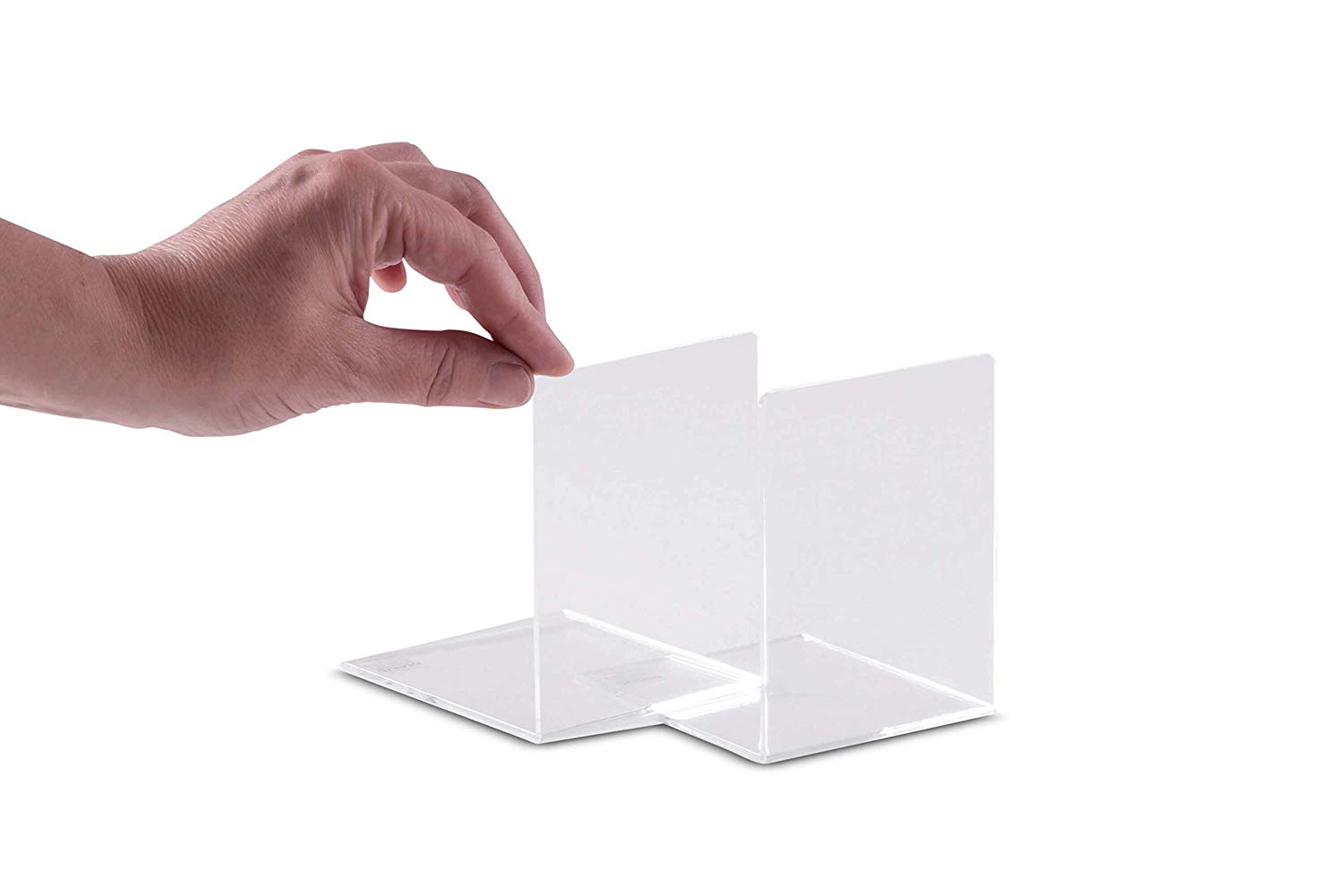 Maul acrylic bookends Modern 8 x 8 x 10 cm transparent - Image 3