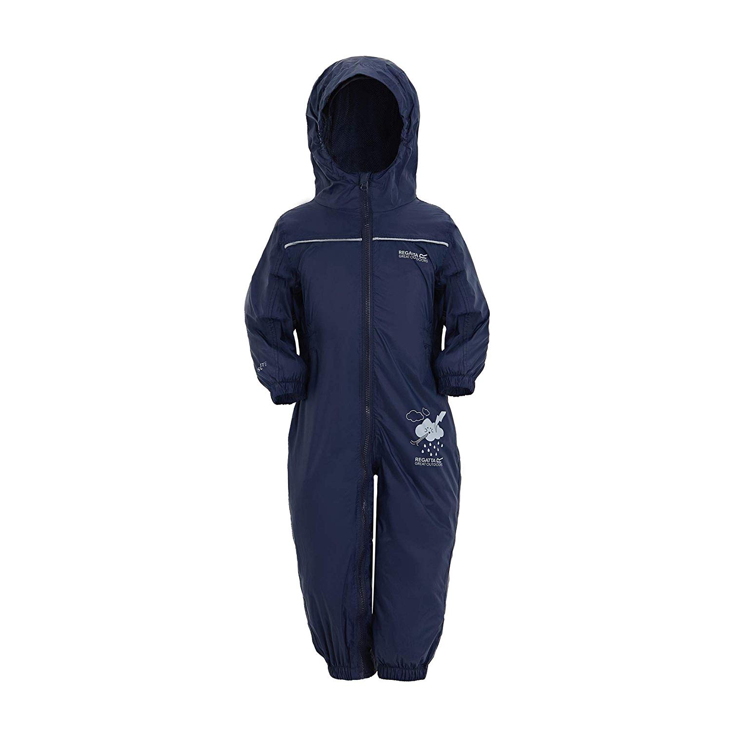 Regatta Unisex Kids All-in-One Waterproof Puddle Suit, Navy, 36-48 months