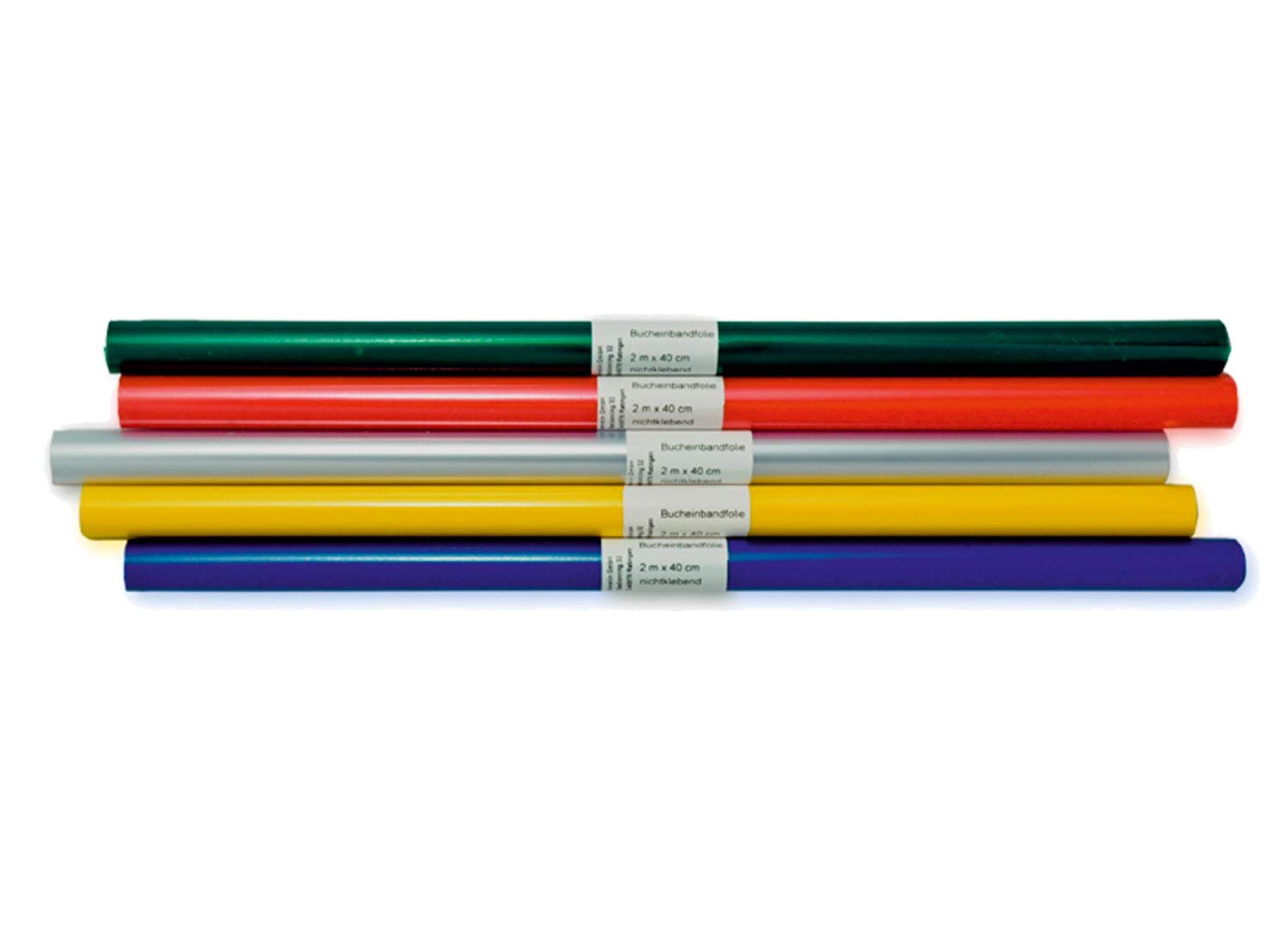 Oxford Bucheinband-Folie, Rolle, Format 200x40cm, farbig sortiert, 10er Pack, Multicolour