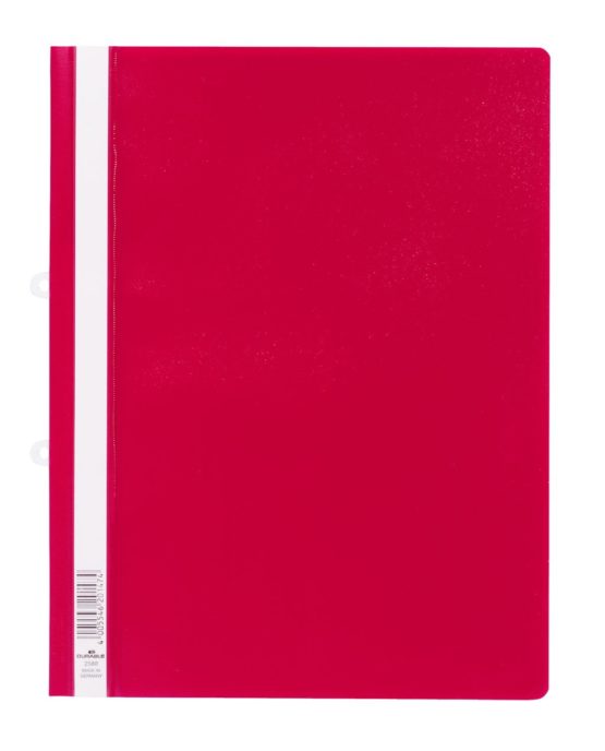 Durable A4 Clear View Folder - Red (Pack of 25)
