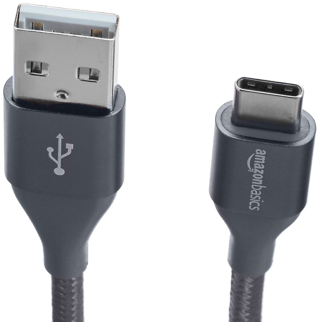 Amazon Basics USB-C to USB-A 2.0 Fast Charger Cable, Nylon Braided Cord, 480Mbps Speed, USB-IF Certified - Image 3