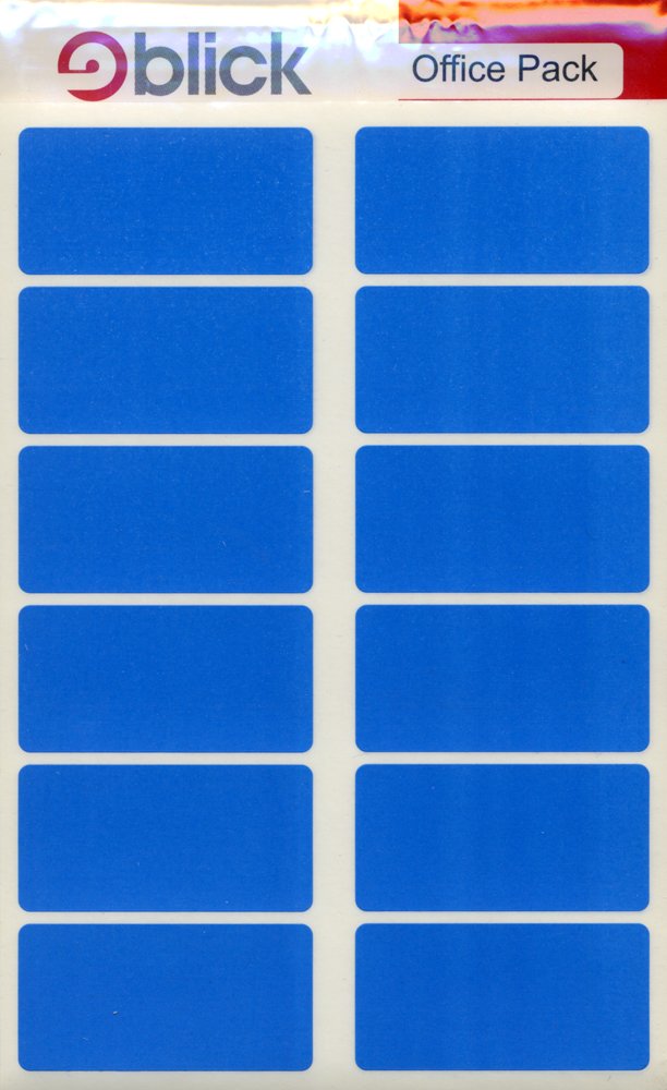 Blick Labels, Blue, Self Adhesive Stickers Office Pack, Rectangular, 25mm x 50mm, 320 Labels, for Home Office, Family, School, Letters