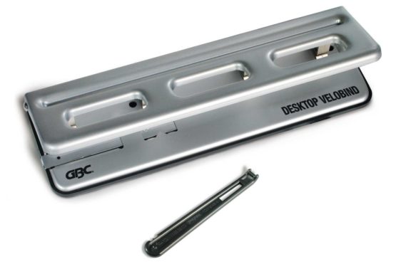GBC Desktop VeloBinder Strip Binding Machine, 20 Sheet Punch Capacity, 200 Sheet Binding Capacity, A4, Silver, 9707121 - Image 3