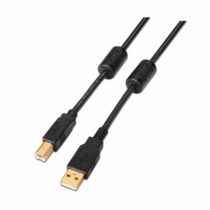 AISENS A101-0010 USB 2.0 Printer Cable with 3 m Ferrite, Black