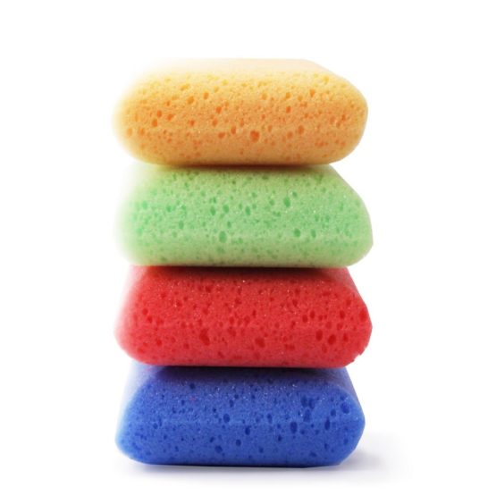MartiniSPA Coloured Massage Soft Square Sponges, Family Size, 37 g, Pack of 4 - Image 2
