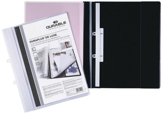 Durable Duraplus De Luxe 258902 Clear View Presentation Folder A4 - White (Pack of 25) - Image 4