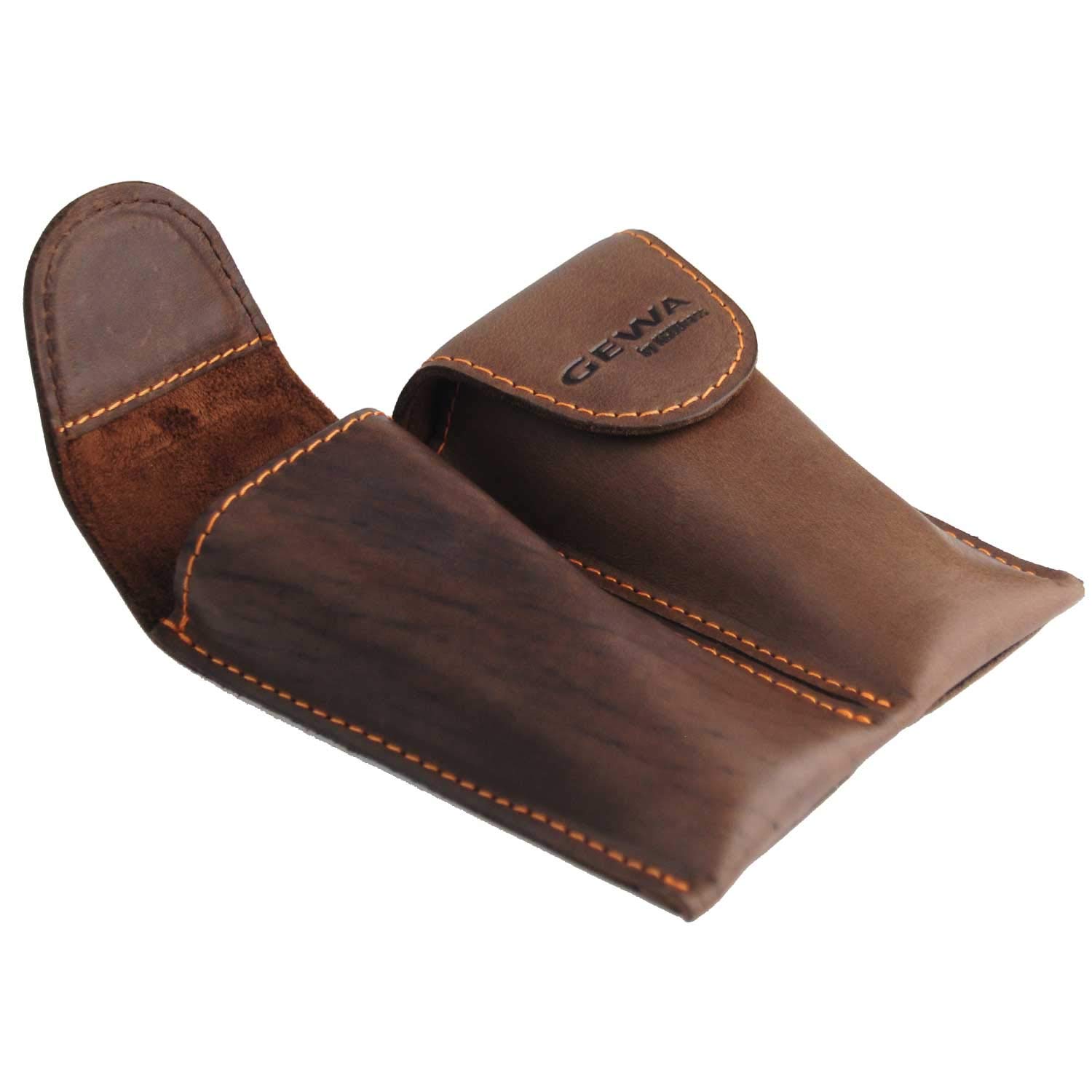 GEWA Mundstücktasche Crazy Horse Trompete braun für 2 Mundstücke, brown, double - Image 4