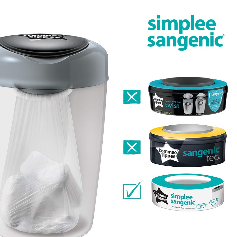 Recharges My Happy Nappy X8 - Compatibles Tommee Tippee Sangenic - Anti-odeurs EVOH 7 Couches
