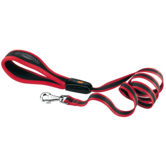 Ferplast Ergocomfort Nylon Padded Dog Lead 120cm X 25mm Red/Black