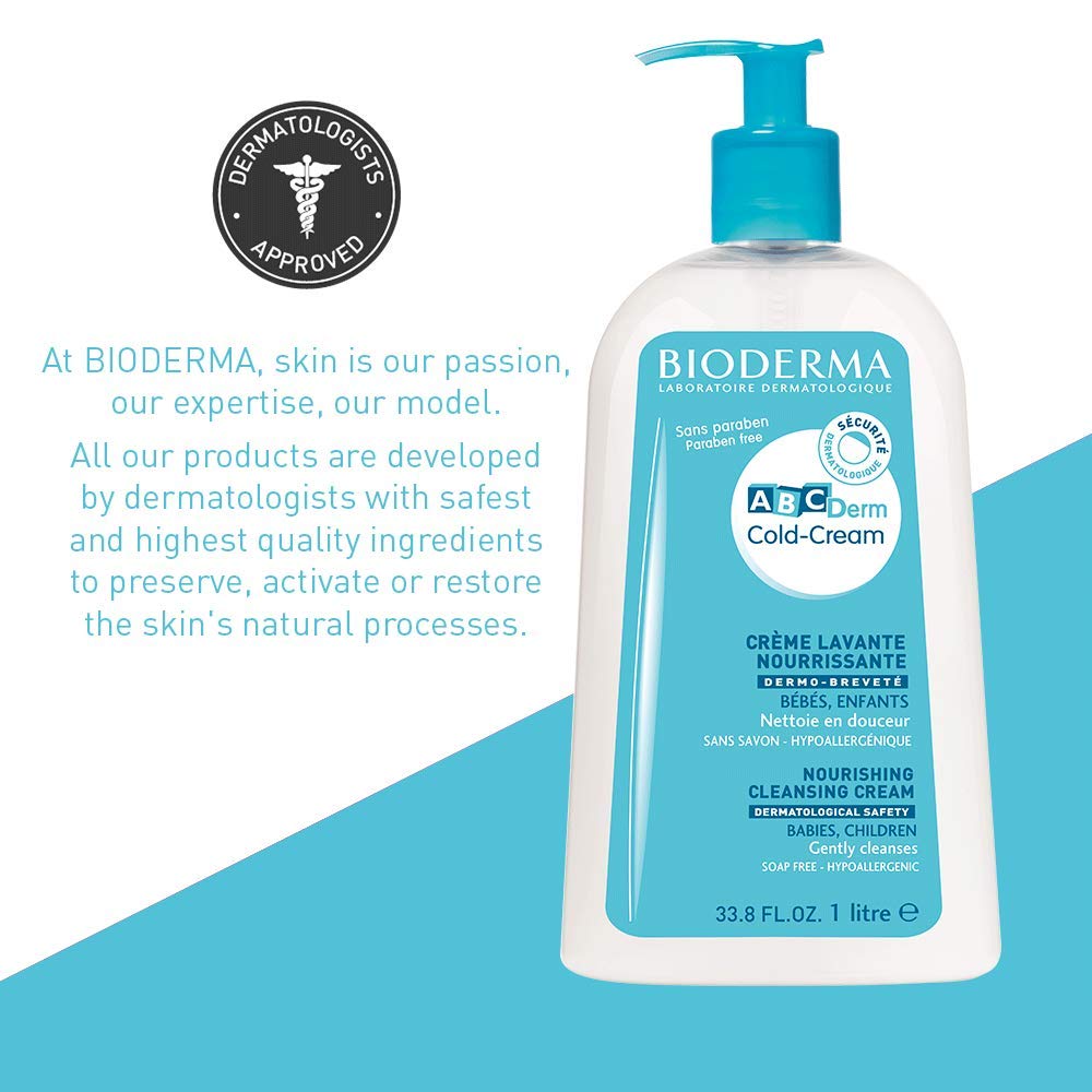 BIODERMA ABCDerm Cold-cream Nourishing Cleansing Cream 1000 ml, 1 l (Pack of 1) - Image 2