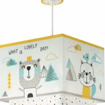 Dalber Children's Ceiling Light Hanging Hello Little Animals, Multi-Colour