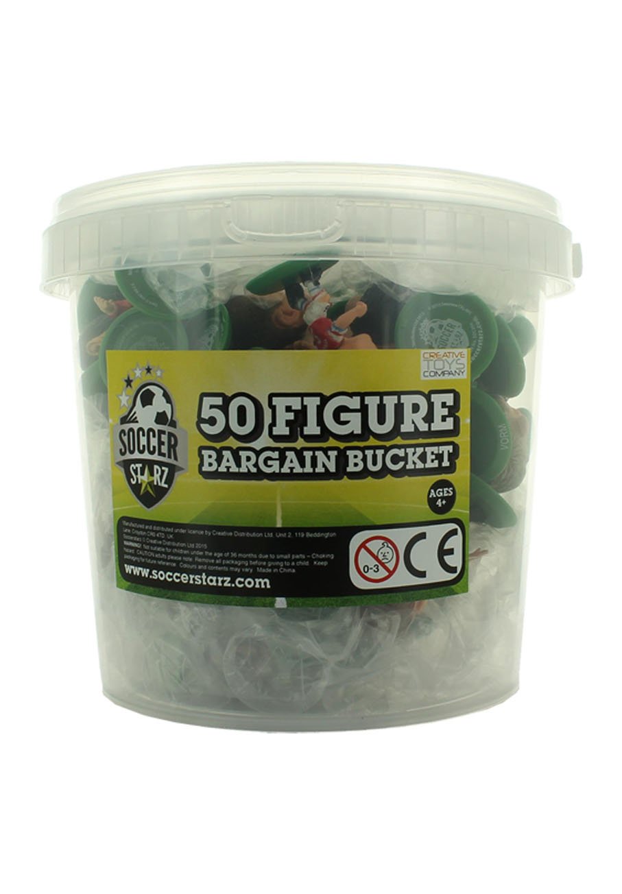SoccerStarz - 50 Piece Standard Football Figure Bargain Bucket (50 Standard), Blanc, TU
