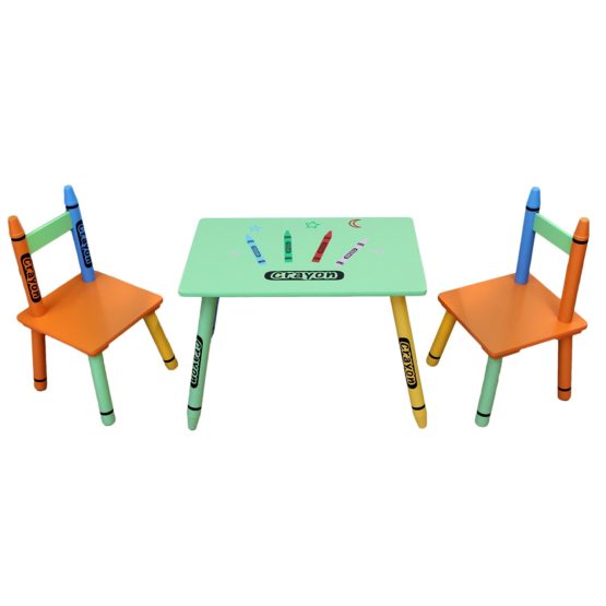 Kiddi Style Childrens Wooden Table and Chair Set , Pink - Image 3