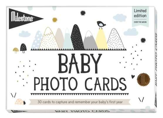 Milestone Over The Moon Baby Keepsake Cards Newborn’s First Year Memories