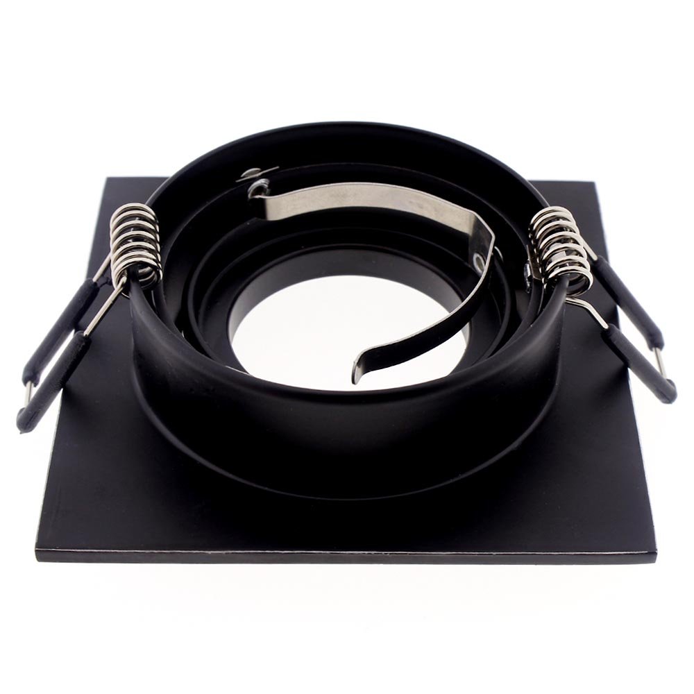 wonderlamp Classic Square Recessed Tilt GU10, black, 9.3 x 9.3 x 2.5 cm - Image 2