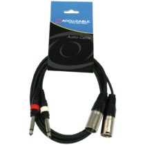 Accu Cable 3m 2x XLR Male to 2x 6.3mm Mono Jack Audio Cable