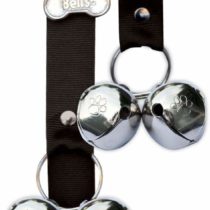 PoochieBells the Original & Trusted Housetraining & Potty Time Dog Doorbell for Loving Dog Families Since 2005. A clear, pleasant and easy way for your family to know when its potty time for your furry best friend. All PoochieBells are individually handcrafted in the USA. Midnight Black Design.