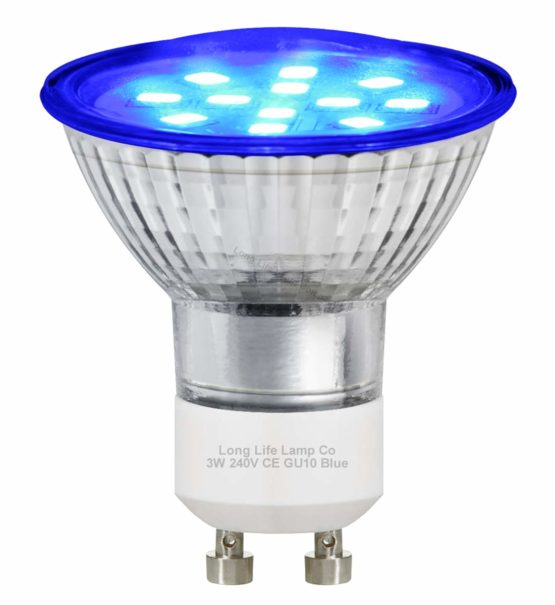 3w Blue GU10 LED Colour Light Bulb