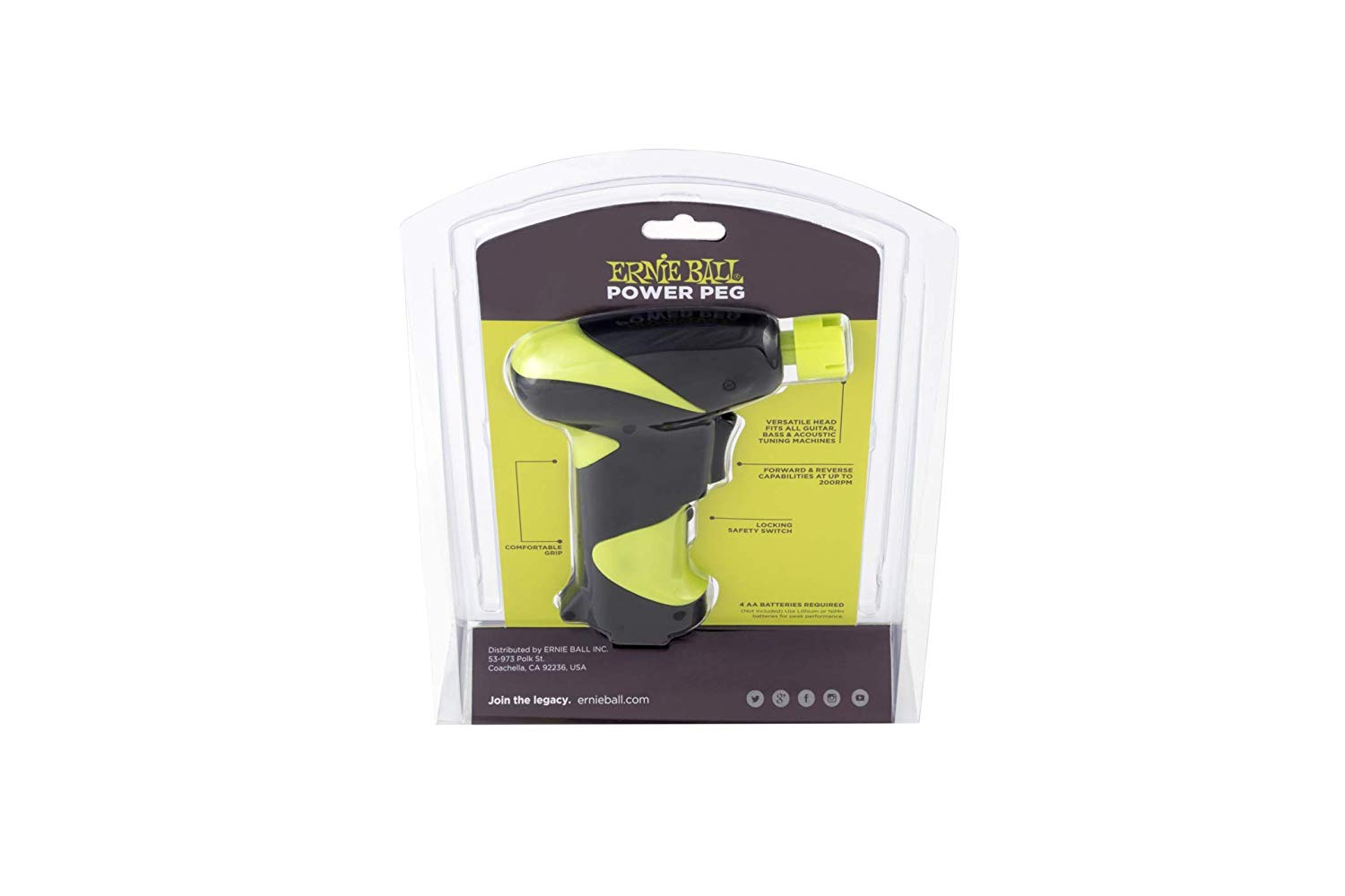Ernie Ball P04118 Power Peg, Green/Black, 10.5 in*8.0 in*2.5 in, PowerPeg - Image 4
